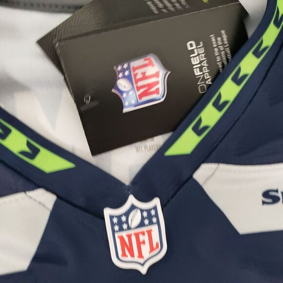 Seattle Seahawks Jersey Womens Medium Blue Nike On Field 33 Jamal Adams New Tags - Picture 2 of 12